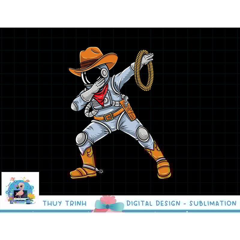 Dabbing Astronaut Cowboy Space Halloween png, sublimation copy.jpg