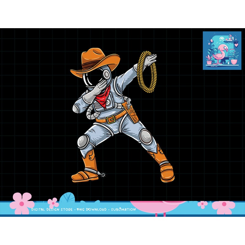 Dabbing Astronaut Cowboy Space Halloween png, sublimation copy.jpg