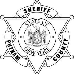 PUTNAM SHERIFF BADGE NY VECTOR LINE ART FILE Black white vector outline or line art file