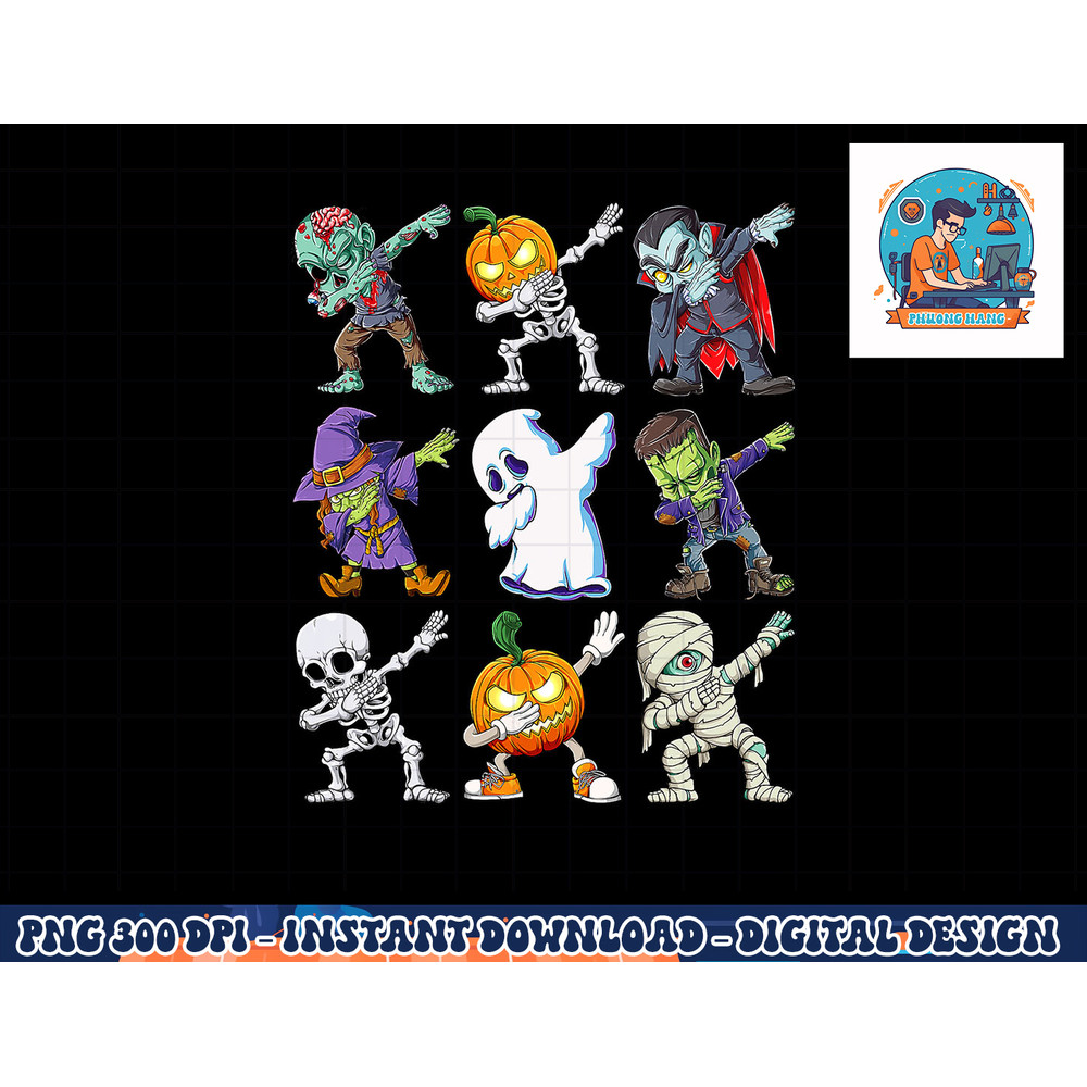 Dabbing Halloween Boys Skeleton Zombie Scary Pumpkin Mummy png, sublimation copy.jpg