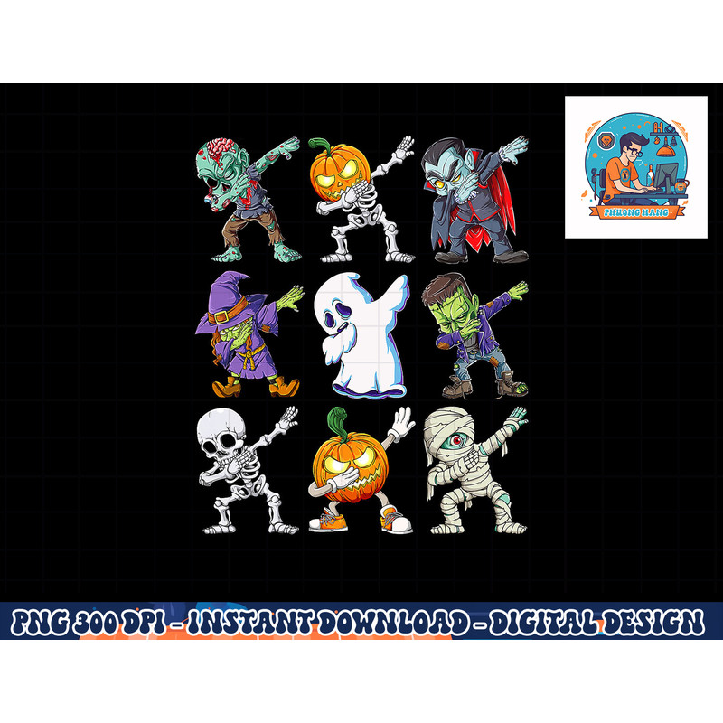Dabbing Halloween Boys Skeleton Zombie Scary Pumpkin Mummy png, sublimation copy.jpg
