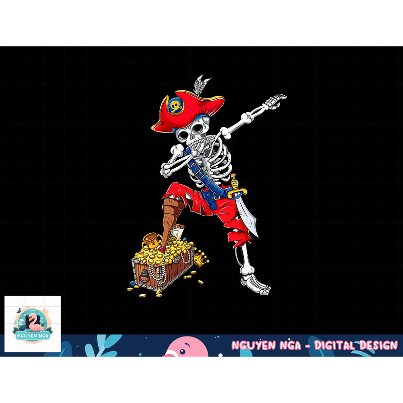 Dabbing Pirate Skeleton Dab Kids Halloween Costume Gift png, sublimation copy.jpg