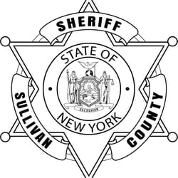 sullivan sheriff badge ny vector line art file black white vector outline or line art file