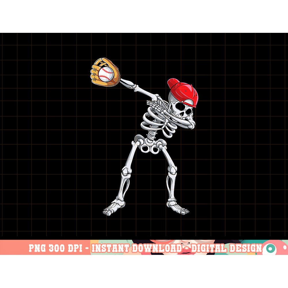 Dabbing Skeleton Baseball Halloween Player Catcher Pitcher png, sublimation copy.jpg