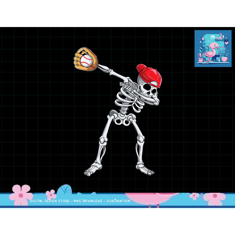 Dabbing Skeleton Baseball Halloween Player Catcher Pitcher png, sublimation copy.jpg