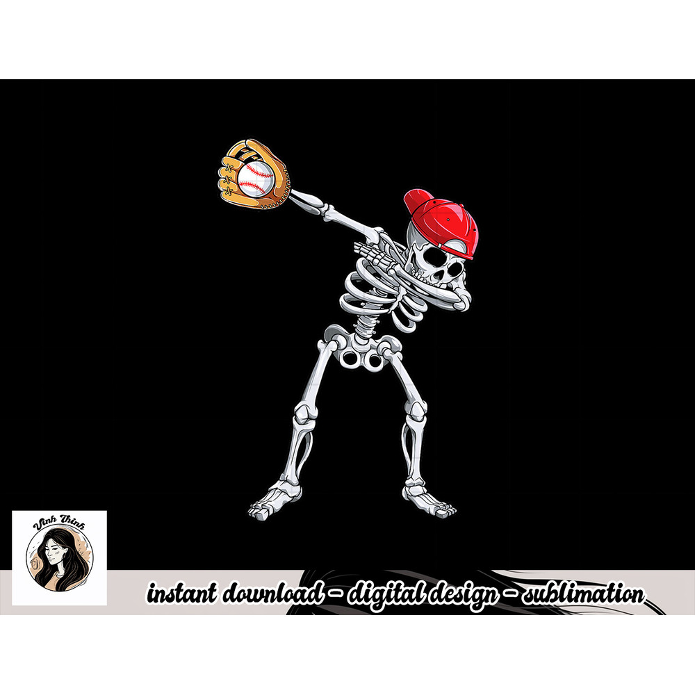 Dabbing Skeleton Baseball Halloween Player Catcher Pitcher png, sublimation copy.jpg