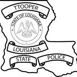 louisiana state police ttooper badge line art vector file black white vector outline or line art file