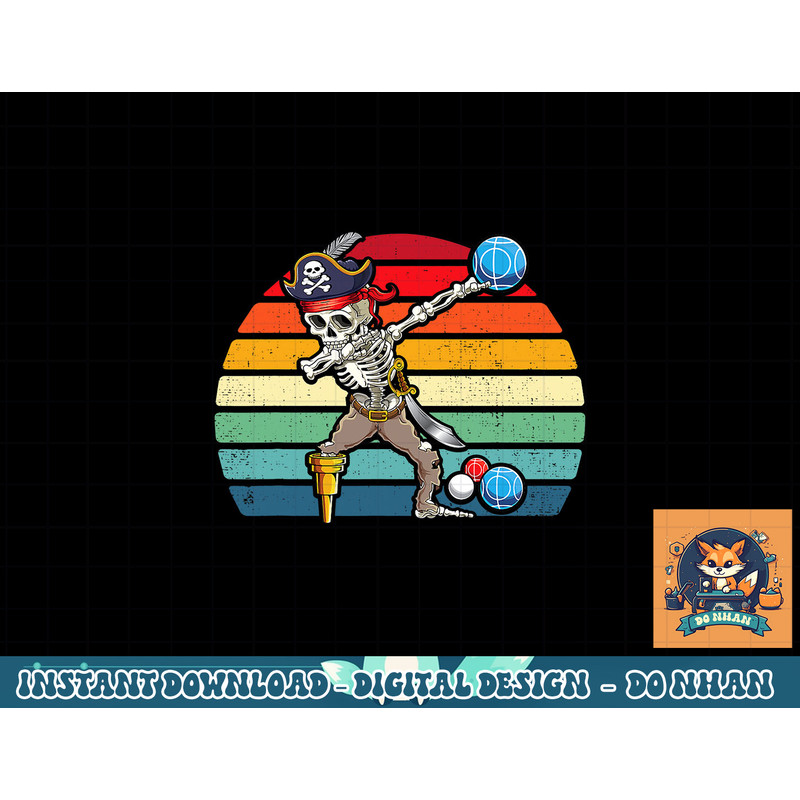 Dabbing Skeleton Pirate Bocce Ball Boccie Halloween Bocci png, sublimation copy.jpg