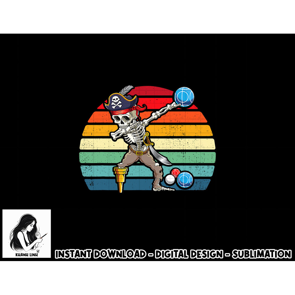 Dabbing Skeleton Pirate Bocce Ball Boccie Halloween Bocci png, sublimation copy.jpg