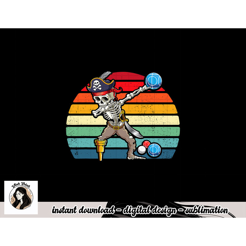 Dabbing Skeleton Pirate Bocce Ball Boccie Halloween Bocci png, sublimation copy.jpg