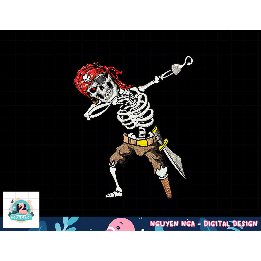 Dabbing Skeleton Pirate Halloween Kids Jolly Roger Pirate png, sublimation copy.jpg