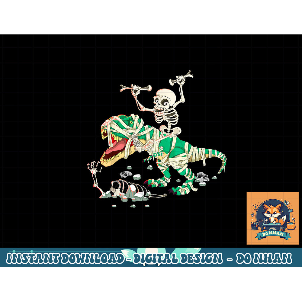 Dinosaur Skeleton Spooky Halloween Costume T Rex Halloween png, sublimation copy.jpg