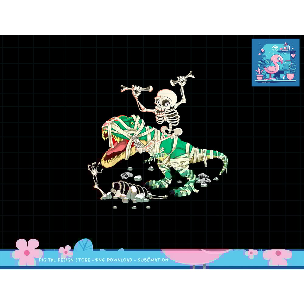 Dinosaur Skeleton Spooky Halloween Costume T Rex Halloween png, sublimation copy.jpg