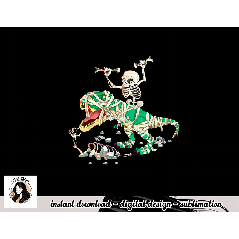 Dinosaur Skeleton Spooky Halloween Costume T Rex Halloween png, sublimation copy.jpg