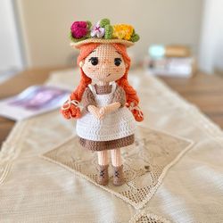 Anne Shirley amigurumi doll pattern, Cute amigurumi pattern, Doll pattern crochet, English Pattern