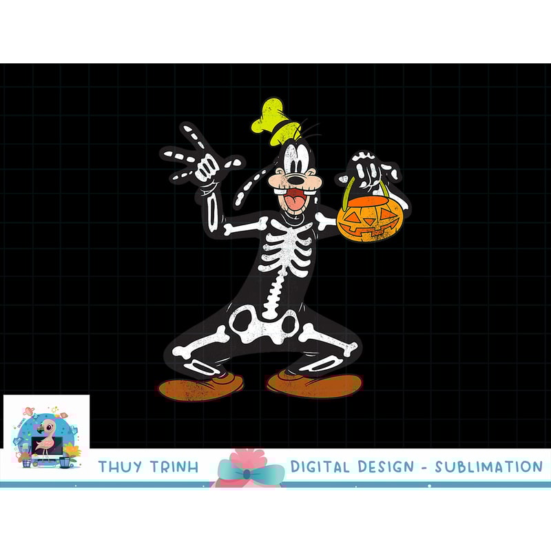 Disney Goofy Skeleton Halloween png, sublimation copy.jpg