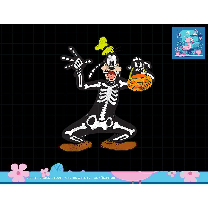 Disney Goofy Skeleton Halloween png, sublimation copy.jpg