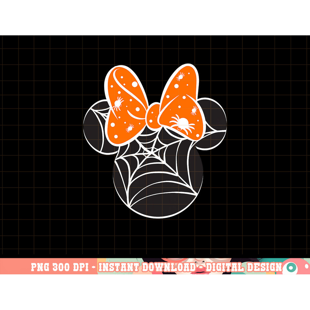 Disney Mickey & Friends Halloween Minnie Spider Web Logo png, sublimation copy.jpg
