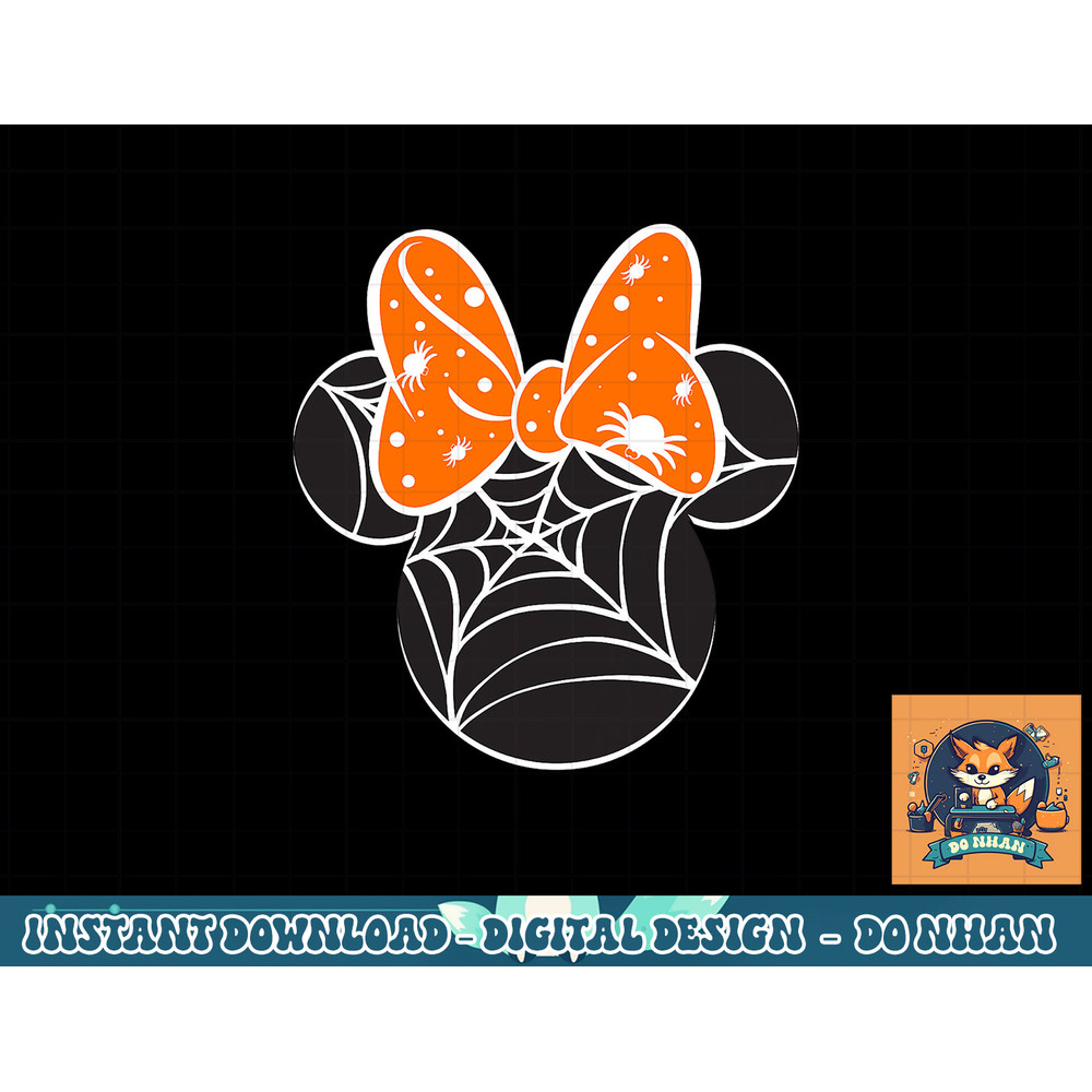 Disney Mickey & Friends Halloween Minnie Spider Web Logo png, sublimation copy.jpg