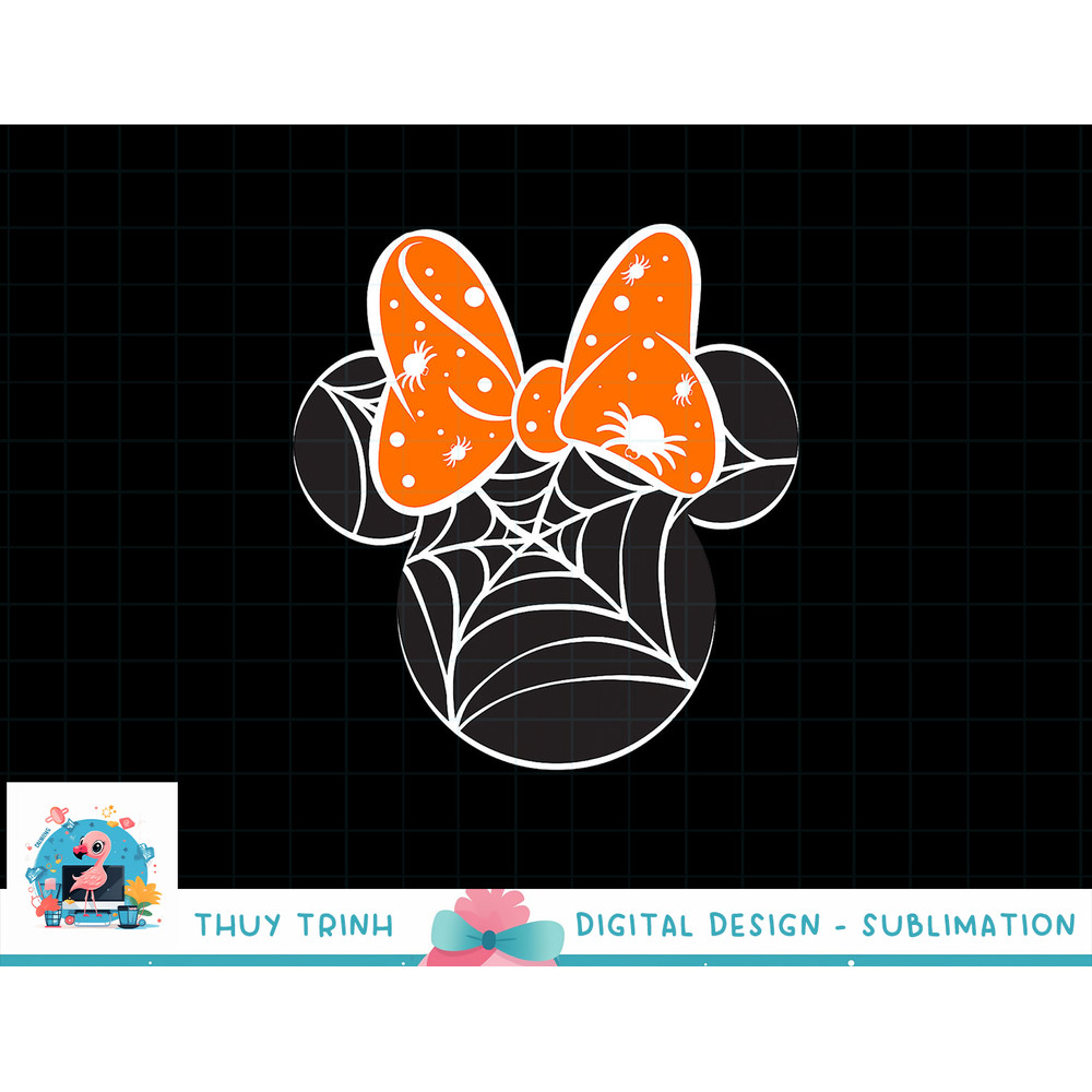 Disney Mickey & Friends Halloween Minnie Spider Web Logo png, sublimation copy.jpg