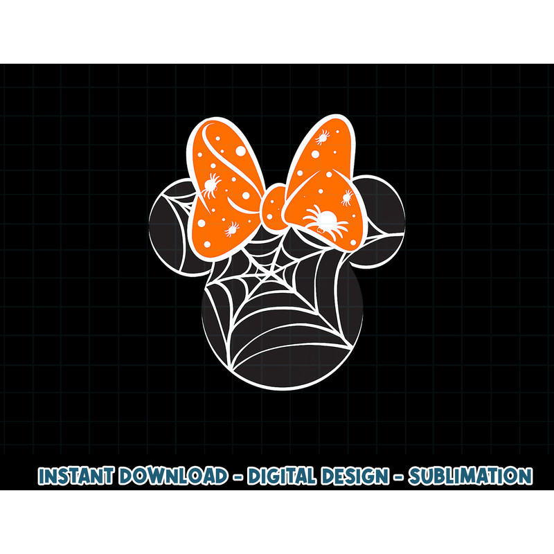 Disney Mickey & Friends Halloween Minnie Spider Web Logo png, sublimation copy.jpg