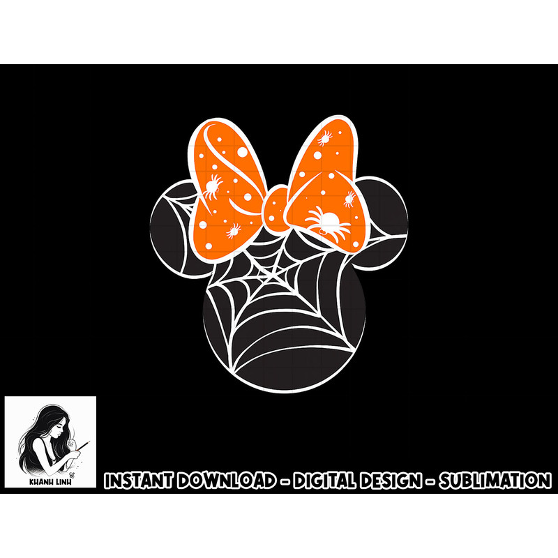 Disney Mickey & Friends Halloween Minnie Spider Web Logo png, sublimation copy.jpg