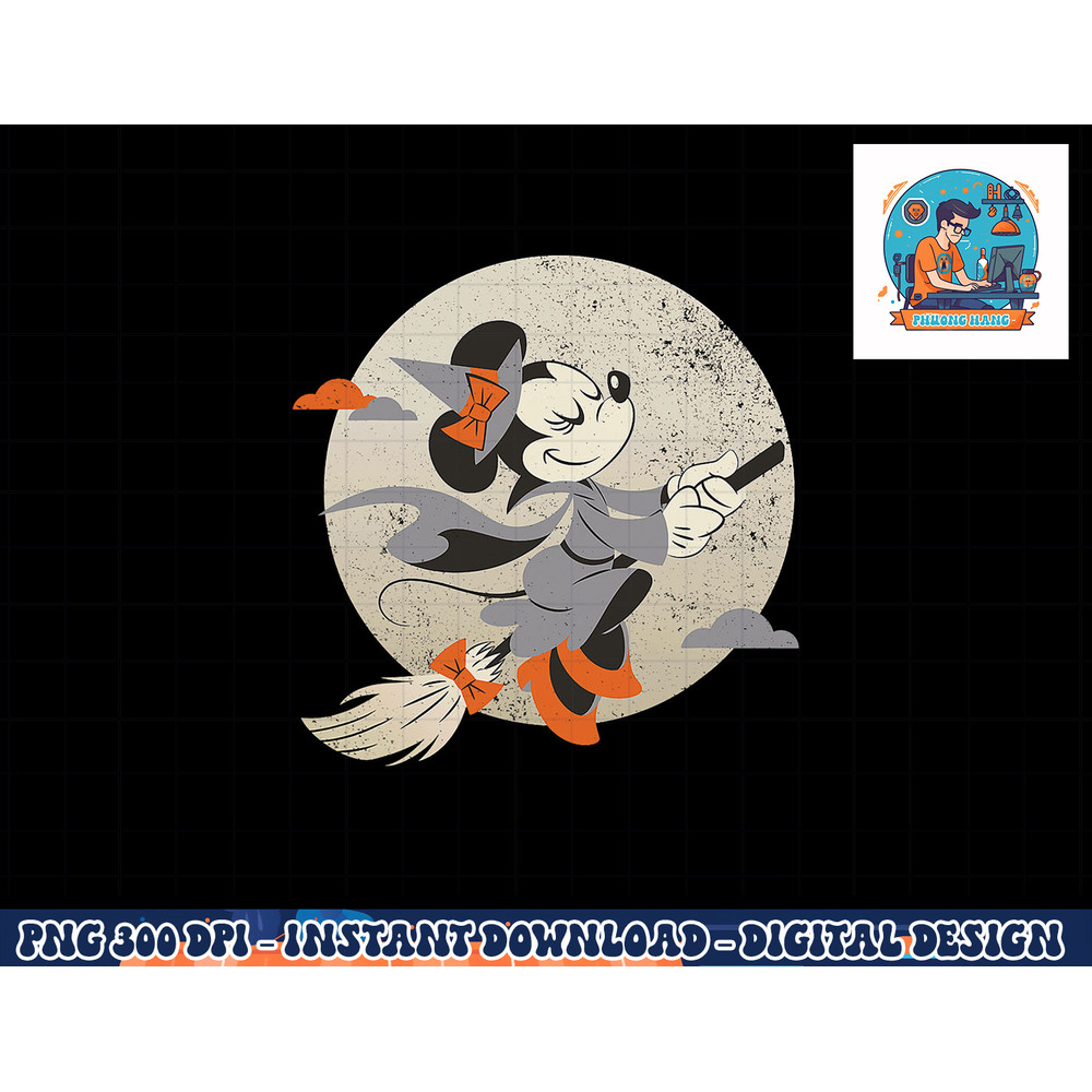 Disney Minnie Mouse Flying Witch Costume Halloween png, sublimation copy.jpg