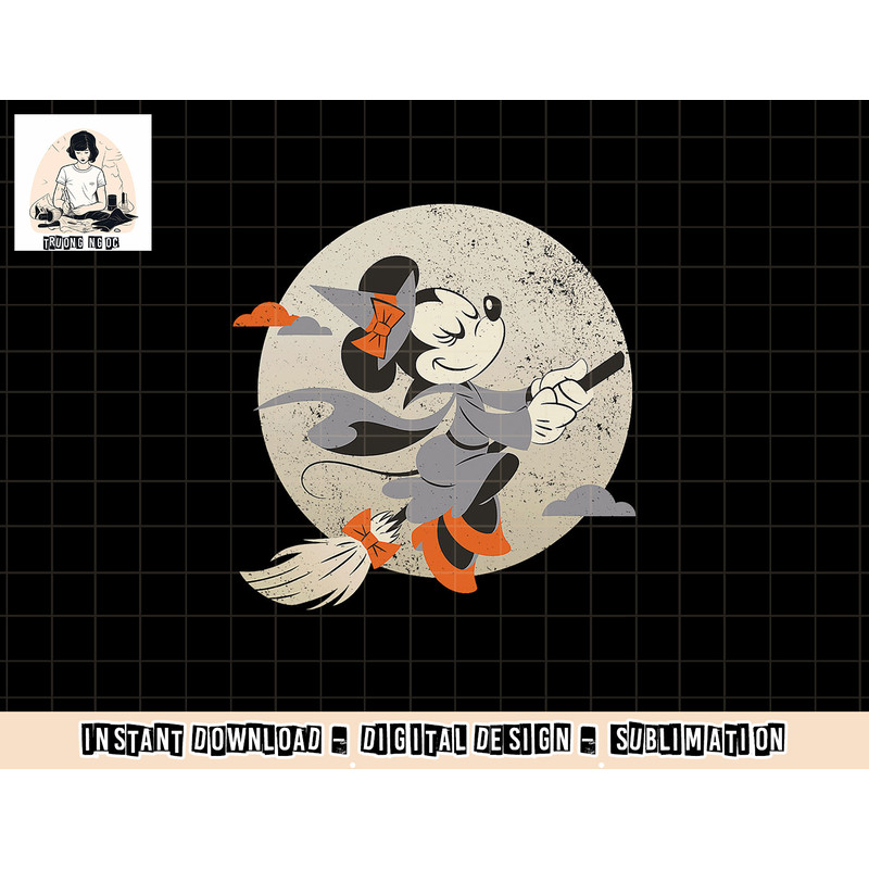 Disney Minnie Mouse Flying Witch Costume Halloween png, sublimation copy.jpg