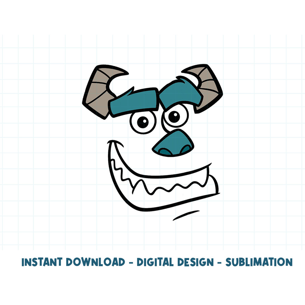 Disney Monsters Inc. Sulley Face Halloween png, sublimation copy.jpg