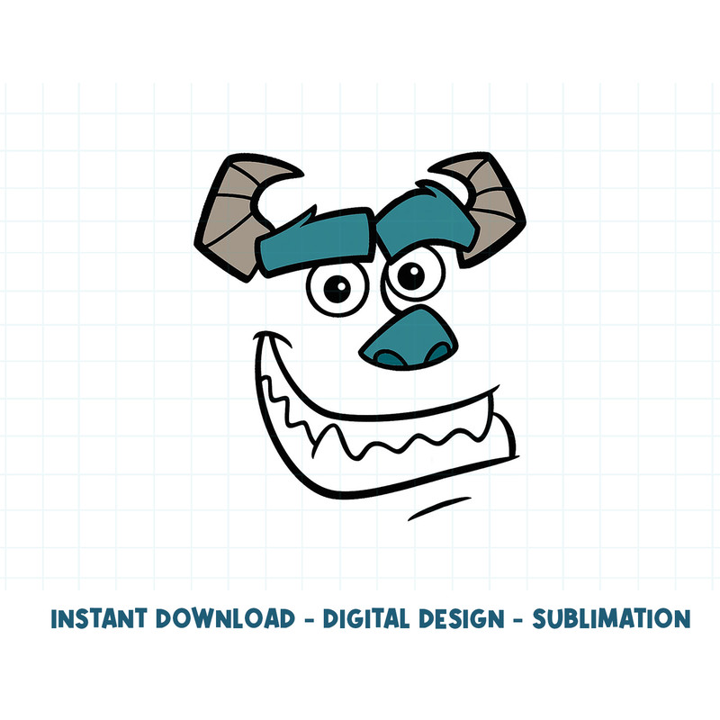 Disney Monsters Inc. Sulley Face Halloween png, sublimation copy.jpg