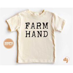 toddler t-shirt - farm hand kids retro tshirt - retro natural infant, toddler, youth & adult tee 5672