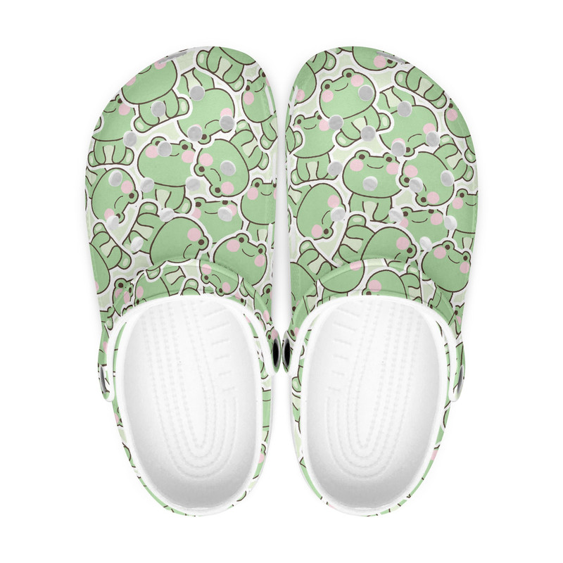 Cute Frog Unisex Crocs Clogs, Funny Garden Slippers, Frog Lover Gift.jpg