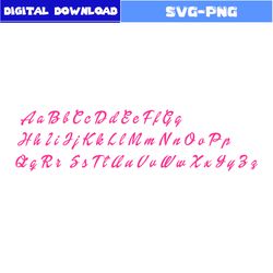 alphabet barbie svg, barbie girl svg, barbie svg, girl svg, barbie princess svg, princess svg, cartoon svg, png eps file