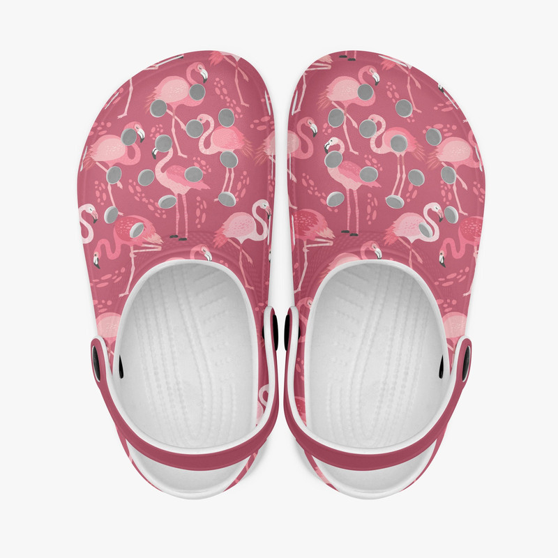 Pink Flamingo Clogs for Kids, Girls Slippers Slip-On, Garden Shoes Printed, Tropical Bird Slippers, Flamingos Gift.jpg