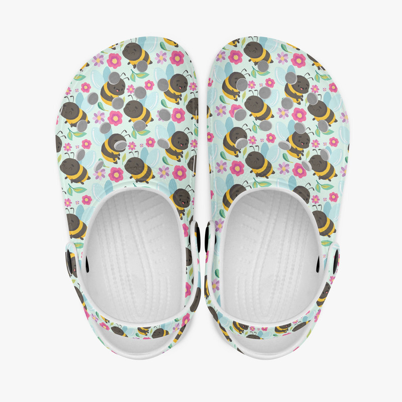 Honey Bee Clogs Crocs, Kids Bee Slippers, Bee Shoes Slip-On, Garden Slippers, Bee Lover Gift.jpg