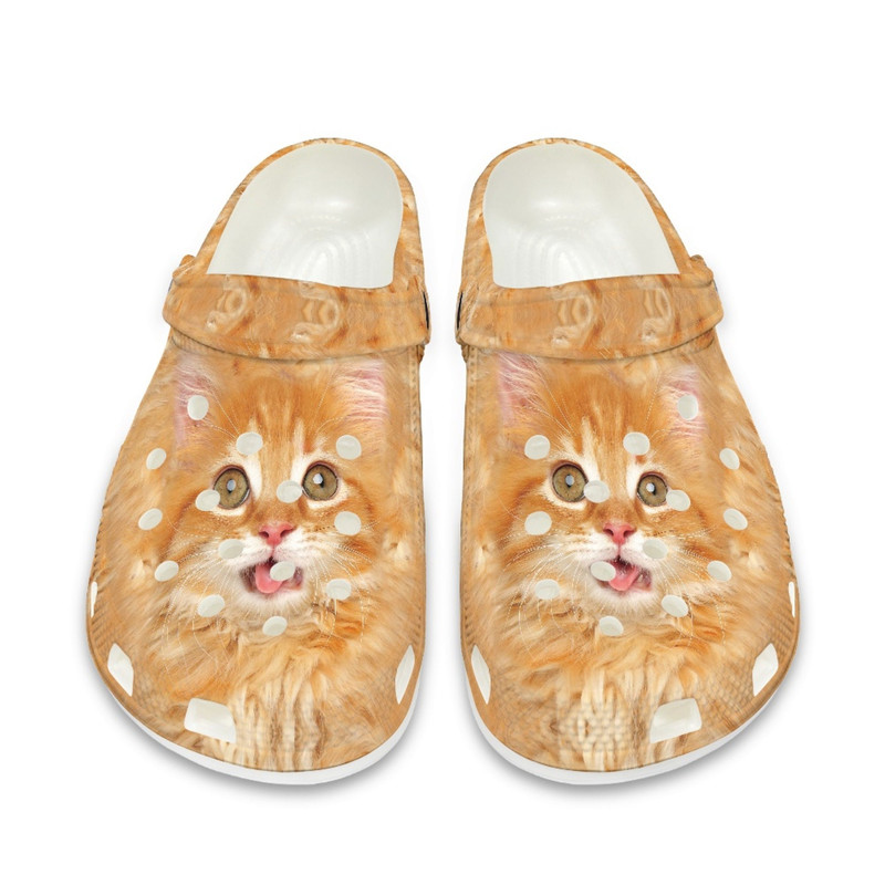Brown Cat Crocs Shoes , Adult Unisex Kitty Slippers , Personalized Name Shoes , Gift For Cat Owner , EU Size 36-48.jpg