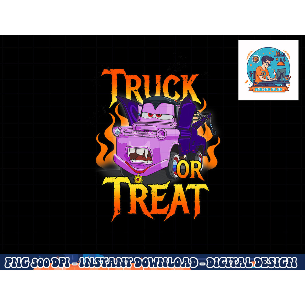 Disney Pixar Cars Halloween Vampire Truck Or Treat png, sublimation copy.jpg