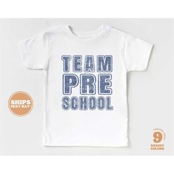 back to school shirt - team preschool kids shirt - first day of school retro natural infant, toddler, youth & adult tee