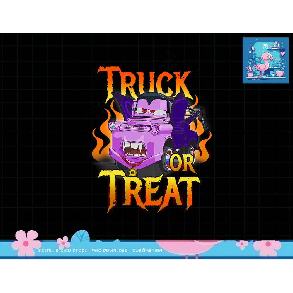 Disney Pixar Cars Halloween Vampire Truck Or Treat png, sublimation copy.jpg