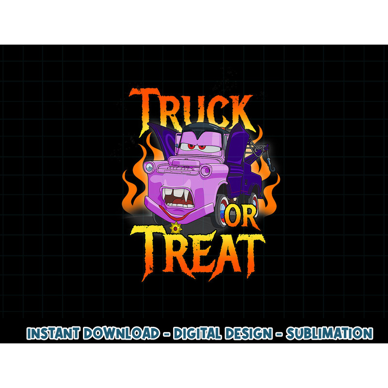 Disney Pixar Cars Halloween Vampire Truck Or Treat png, sublimation copy.jpg