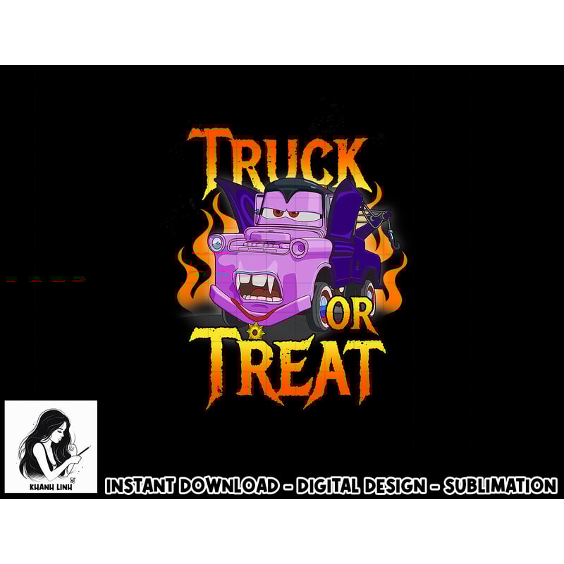 Disney Pixar Cars Halloween Vampire Truck Or Treat png, sublimation copy.jpg