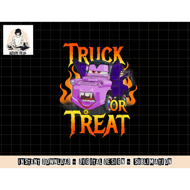 Disney Pixar Cars Halloween Vampire Truck Or Treat png, sublimation copy.jpg