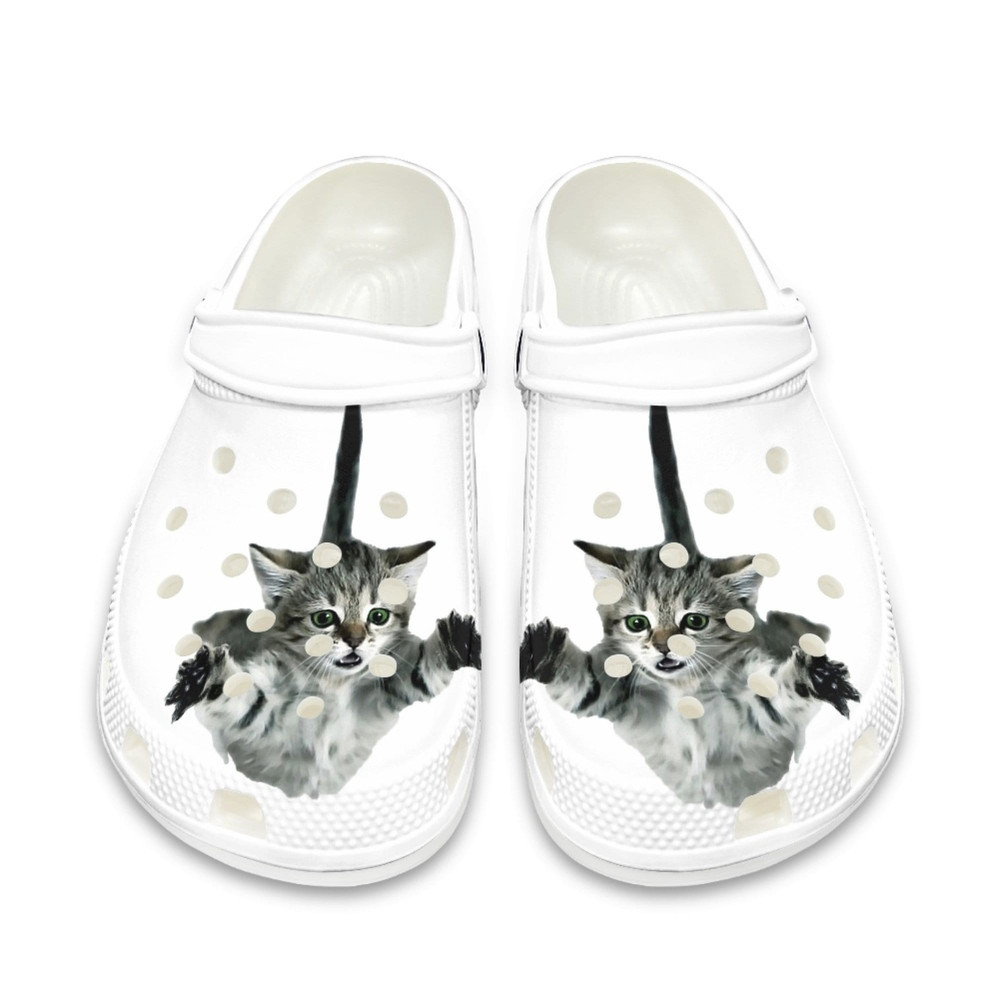 Custom cat Crocs Shoes, Funny Slippers, Personalized Animal Crocs Shoes, Beach Shoes, Summer Outdoor Shoes, EU Size 36-48.jpg