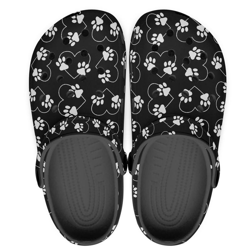Clogs, Crocs, Summer Shoes, Dog Crocs, Comfortable Shoes, Slip On Shoes, Hearts and Paw, Dog Lover, Dog Mom, Dog Dad, Free Ship.jpg