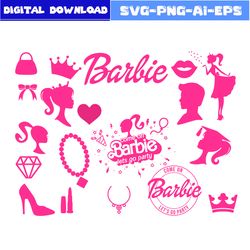 Barbie Bundle Svg, Barbie Princess Svg, Princess Svg, Barbie Girl Svg, Barbie Svg, Girl Svg, Cartoon Svg