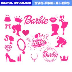 barbie bundle svg, barbie princess svg, princess svg, barbie girl svg, barbie svg, girl svg, cartoon svg