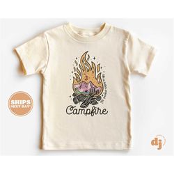 kids summer shirt - life is better around the campfire kids retro tshirt - summer retro natural infant, toddler, youth &