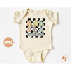 baby onesie - happy easter bunnies checkered shirts & bodysuit - easter shirts for babies 5518