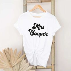 custom tee, mrs. bride t-shirt, bridesmaids t-shirts, custom text, vintage inspired, bride t-shirt