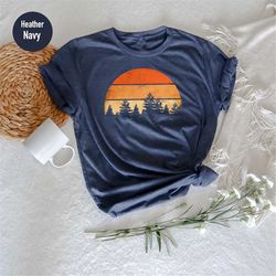 camping gift shirt, forest themed shirt, tree shirt, adventure is calling, sunset themed shirt, wildlife tee, wilderness